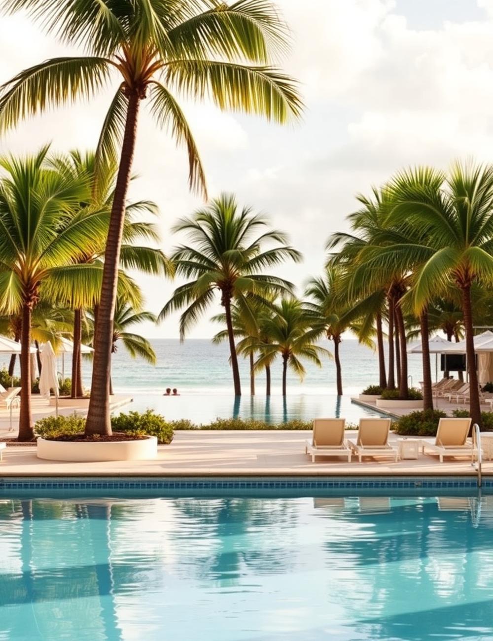 Beach club poolside